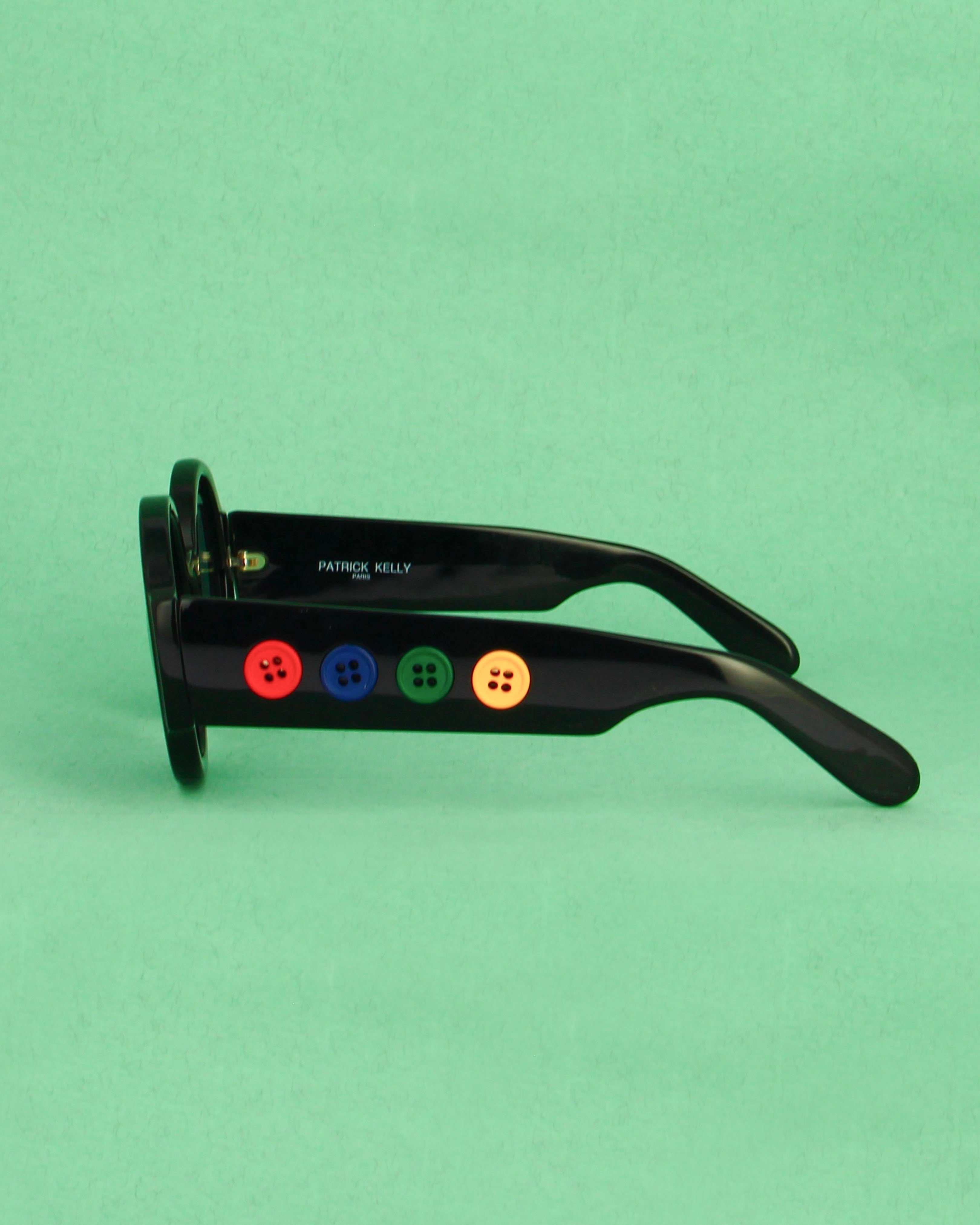 Patrick Kelly Pop Corn lunettes de soleil noir rond