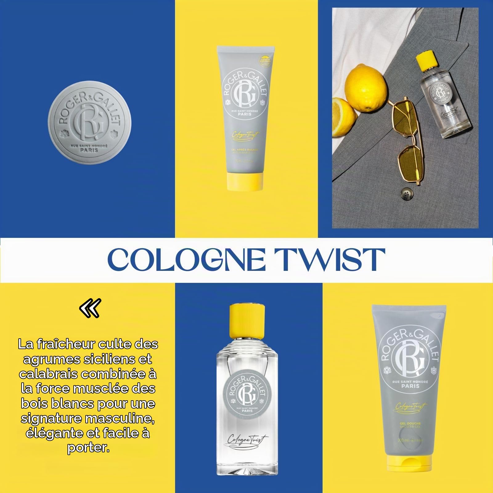 Roger&Gallet Cologne Twist gel après-rasage 75ml sauge
