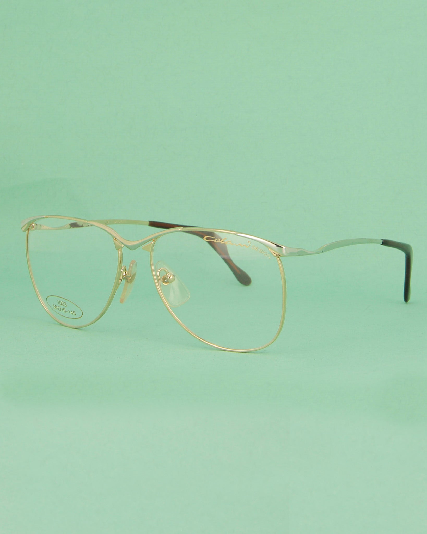 Colani 1702 lunettes de vue doré oversized métal