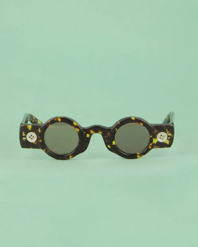 Patrick Kelly Peanut lunettes de soleil écaille rondes