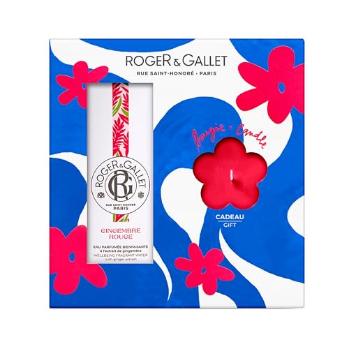 Roger & Gallet Gingembre Rouge coffret eau 100 ml + bougie