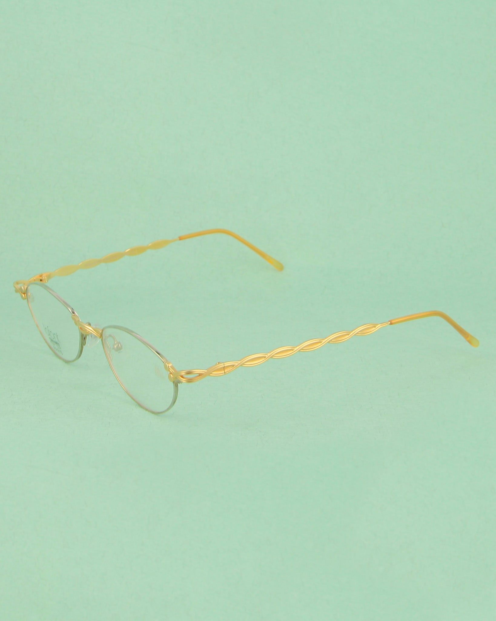Lafont CY monture optique ovale doré argenté