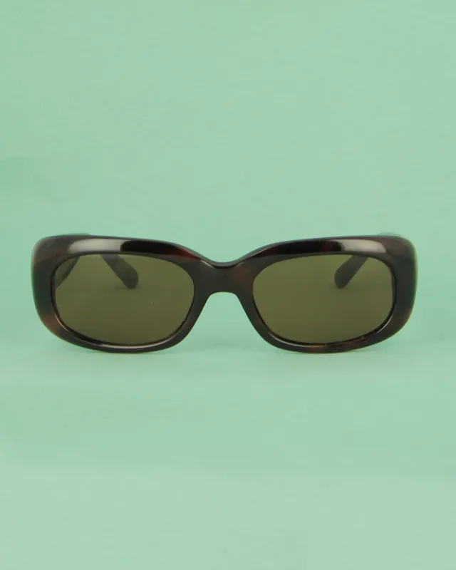 Versace 634 lunettes de soleil rectangulaires marron