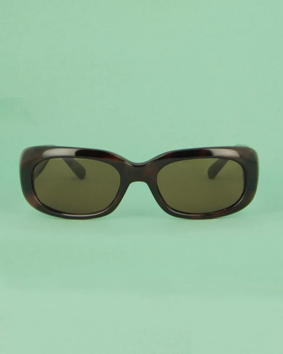 Versace 634 lunettes de soleil rectangulaires marron