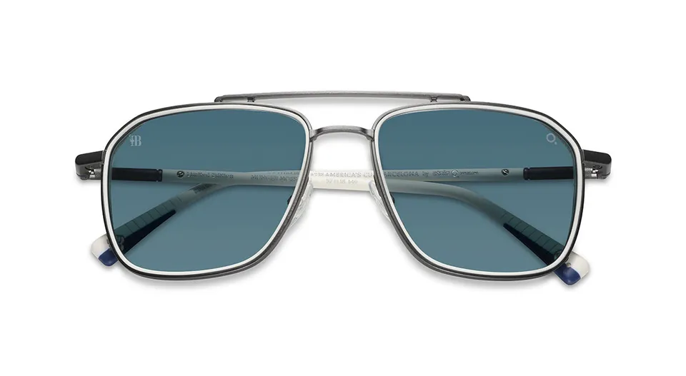 Etnia Barcelona Munger Moss C.A. lunettes de soleil blanc polarisé 57