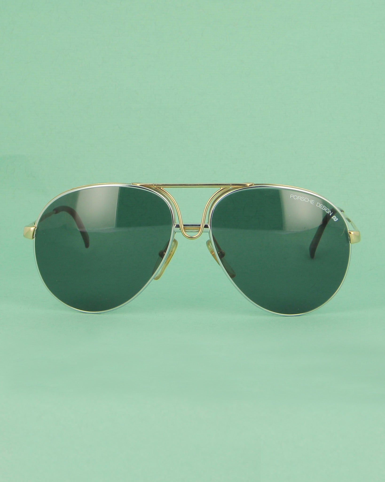 Porsche 10 lunettes de soleil aviator métal doré argenté
