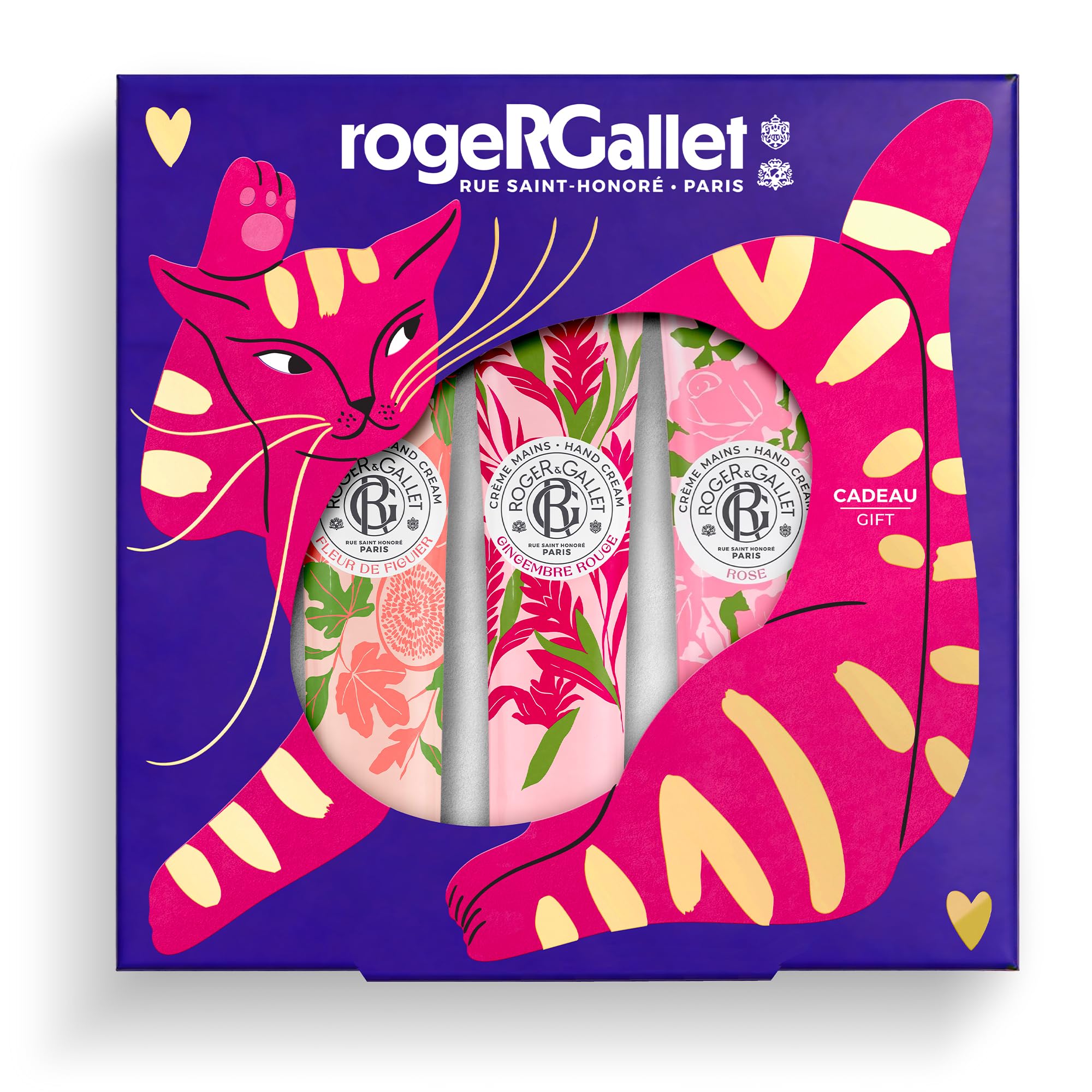 Roger & Gallet coffret 3 crèmes mains Figuier Gingembre Rose 3x30 ml