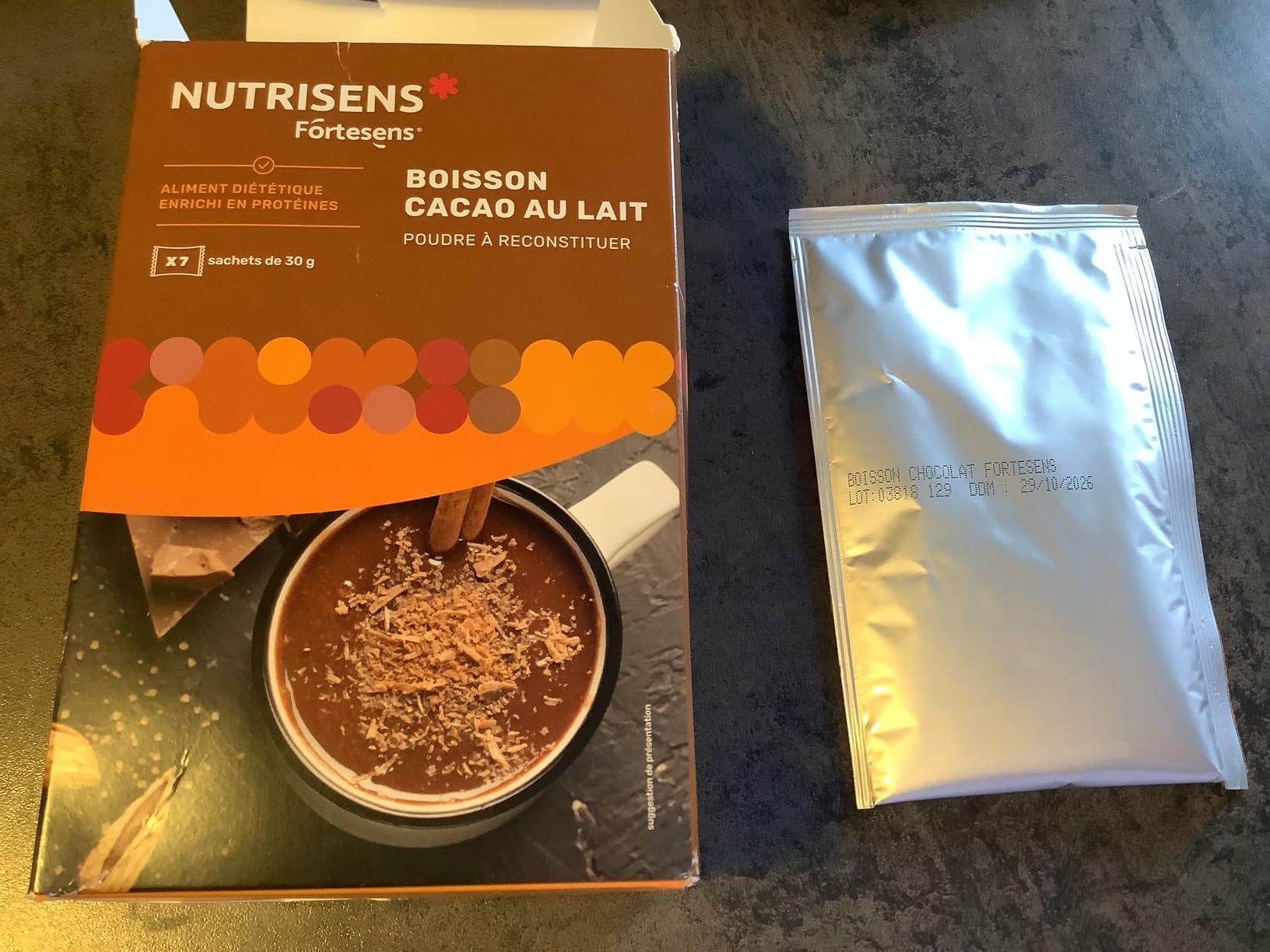 Nutrisens Fortesens boisson protéinée cacao 7x30g