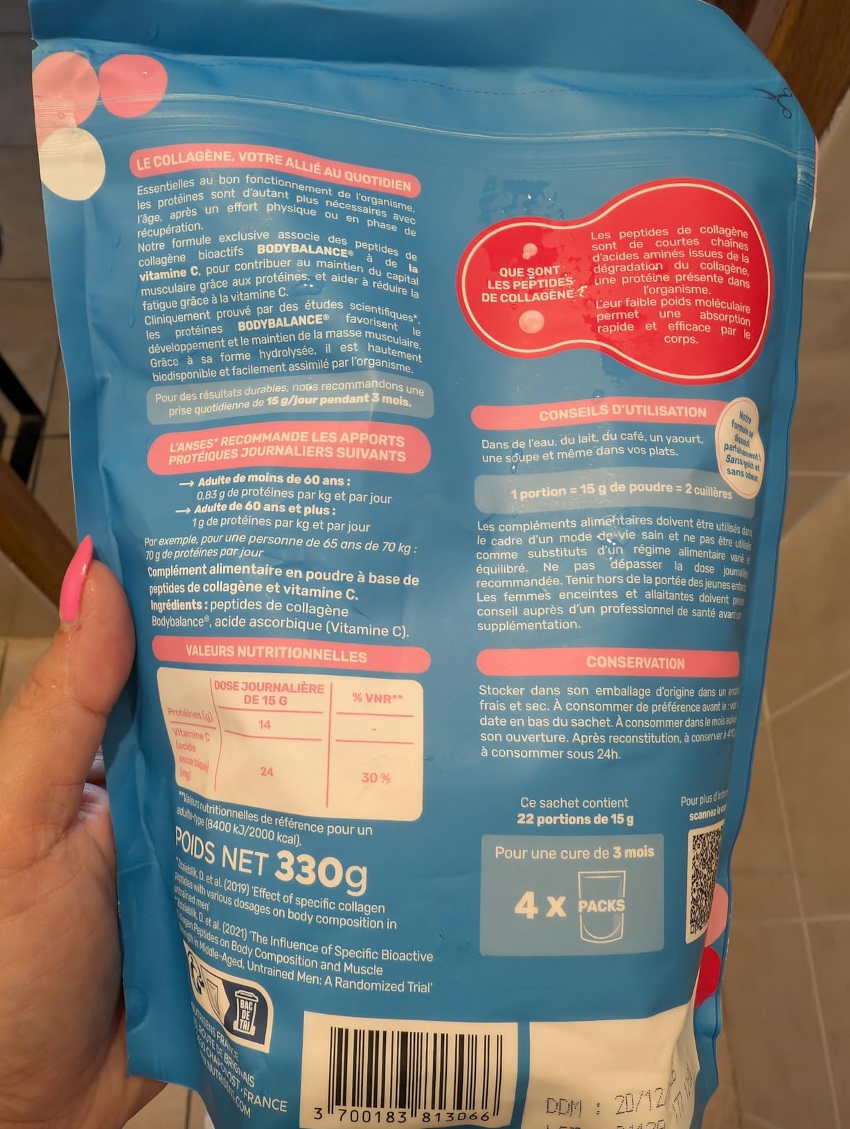 Nutrisens Fortesens Bodybalance peptides collagène poudre vitamine C