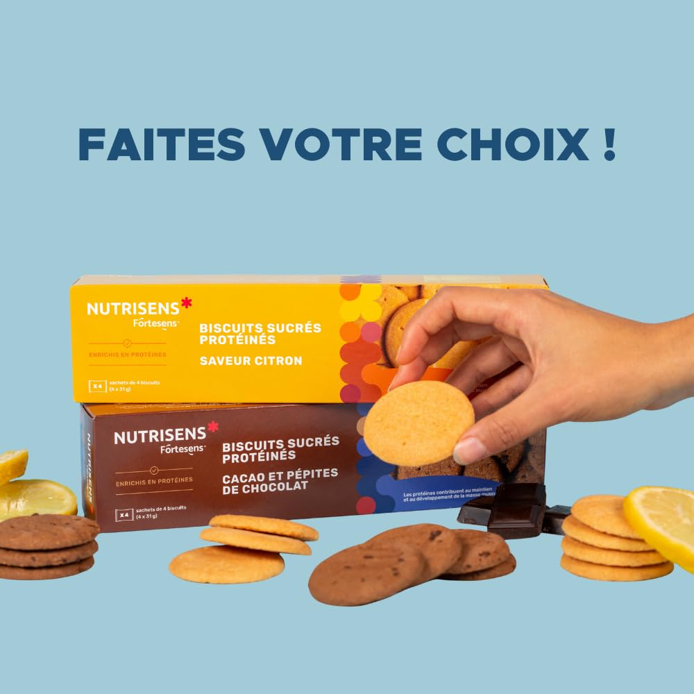Nutrisens Fortesens biscuits protéinés citron lot de 3