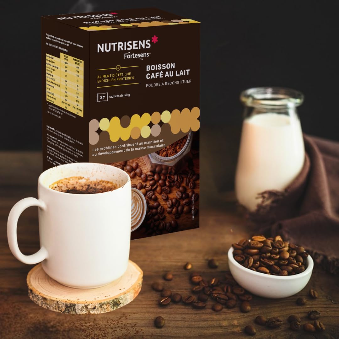 Nutrisens Fortesens boisson protéinée café 7x30g